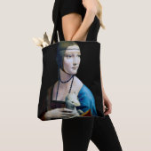 De Dame met een Ermine, Leonardo da Vinci Tote Bag (Dichtbij)