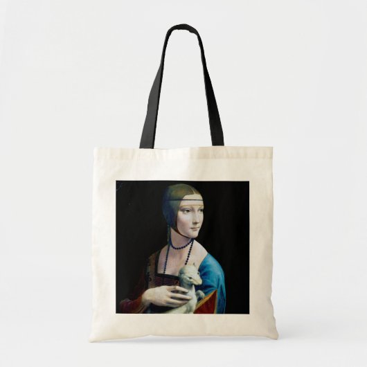 De Dame met een Ermine, Leonardo da Vinci Tote Bag (Voorkant)