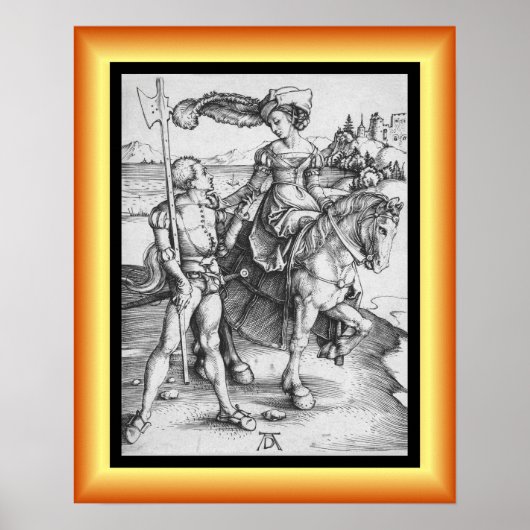 De dame te paard en het Lansquenet ~ * ~ Poster (Voorkant)