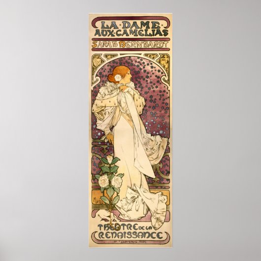 De dame van de Camellias  Art Nouveau Poster (Voorkant)