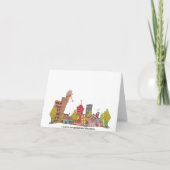 De Dame van de flamingo "dankt u" notecard Bedankkaart (Achterkant)