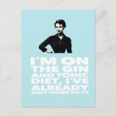 de  dame van de Gin en de Tonic Diet Briefkaart (Voorkant)