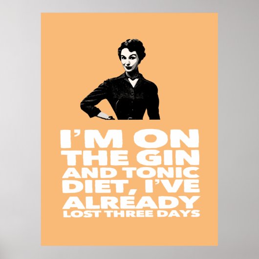 de  dame van de Gin en de Tonic Diet Poster (Voorkant)