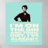 de  dame van de Gin en de Tonic Diet Poster (Voorkant)