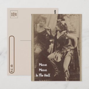 De  dame van de postoversteek in het Briefkaart Mi