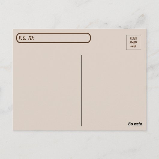 De dame van de postoversteek in het Briefkaart Mi (Achterkant)