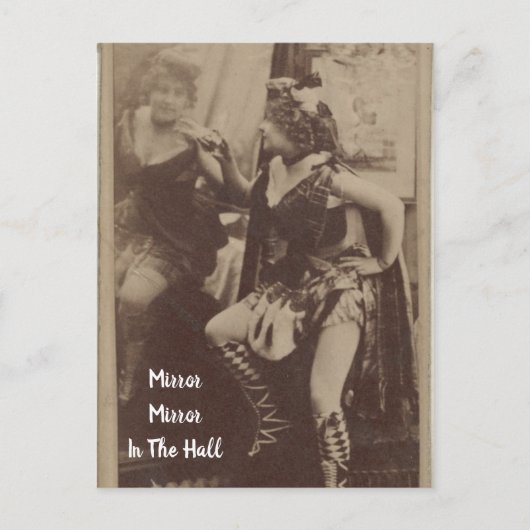 De  dame van de postoversteek in het Briefkaart Mi (Voorkant)