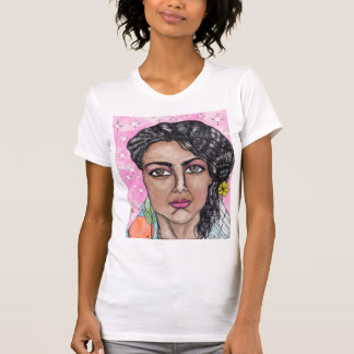 de dame van de vruchten en de bloemen t-shirt