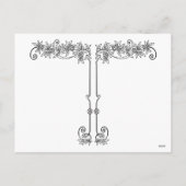 De Dame van het art deco met Damast - BIANCA: Feestdagenkaart (Achterkant)