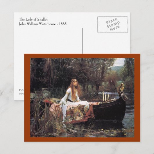 De dame van het Briefkaart van de Sjalot (Voorkant / Achterkant)