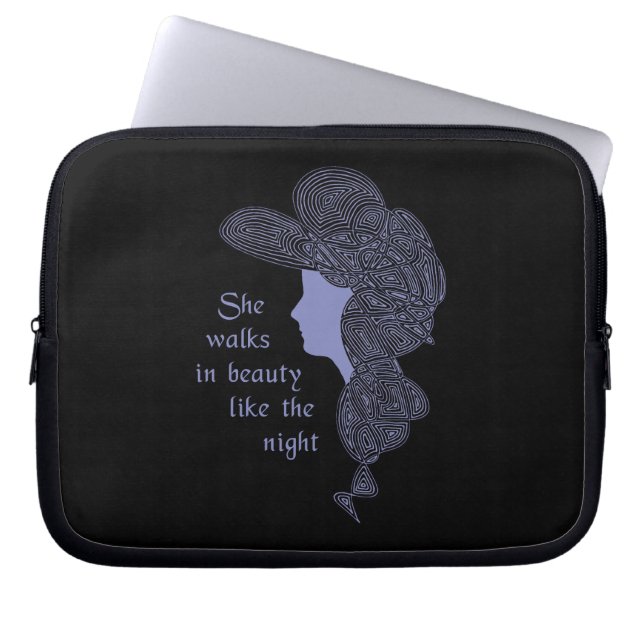 De Dame van Lord Byron's Laptop Sleeve (Voorkant)