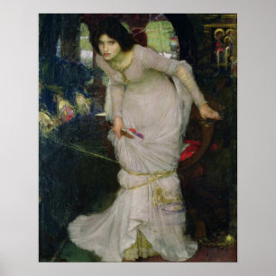 De Dame van Shallot door John Waterhouse Poster