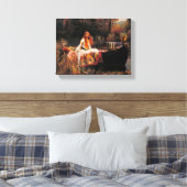 De Dame van Shalott John William Waterhouse Canvas Afdruk (Insitu (Slaapkamer))