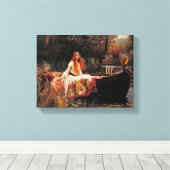 De Dame van Shalott John William Waterhouse Canvas Afdruk (Insitu (Houten vloer))