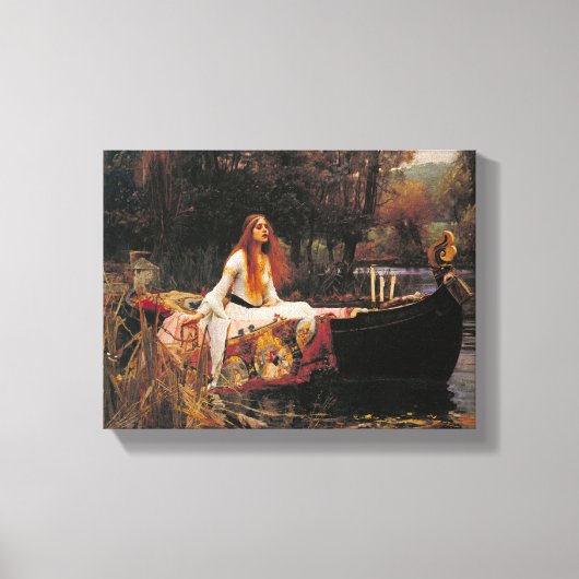 De Dame van Shalott John William Waterhouse Canvas Afdruk (Voorkant)