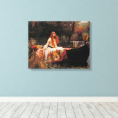 De Dame van Shalott (Middeleeuwse Schoonheid) Canvas Afdruk (Insitu (Houten vloer))