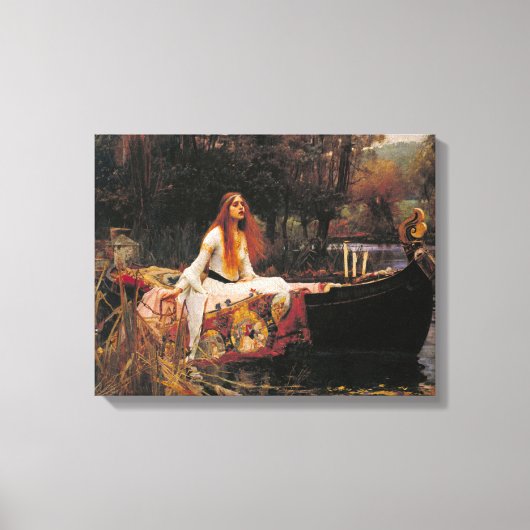 De Dame van Shalott (Middeleeuwse Schoonheid) Canvas Afdruk (Voorkant)
