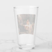 De Dame van Shalott (Middeleeuwse Schoonheid) Glas (Achterkant)