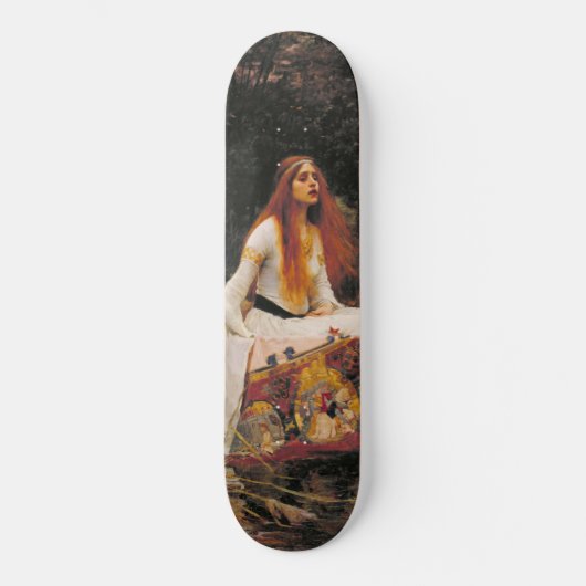 De Dame van Shalott (Middeleeuwse Schoonheid) Persoonlijk Skateboard (Voorkant)