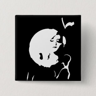 De Dame Vierkante Button 5,1 Cm