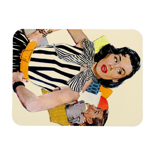 De dame was beledigd magneet (Horizontaal)