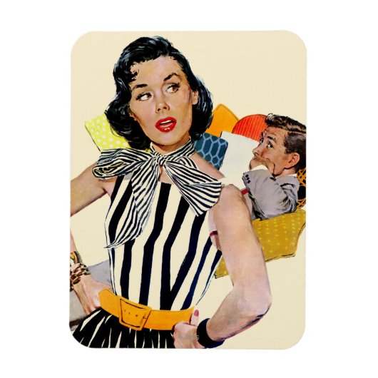 De dame was beledigd magneet (Verticaal)