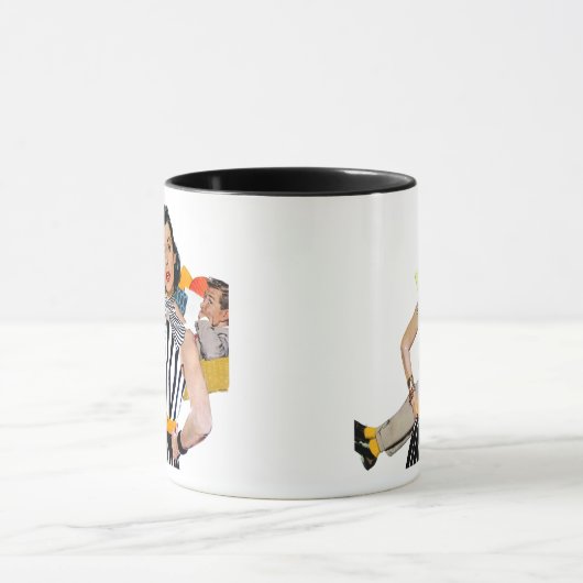 De dame was beledigd mok (Midden)