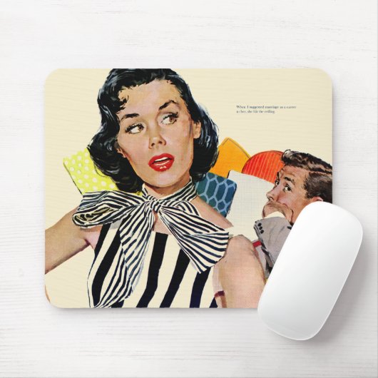 De dame was beledigd muismat (Met muis)