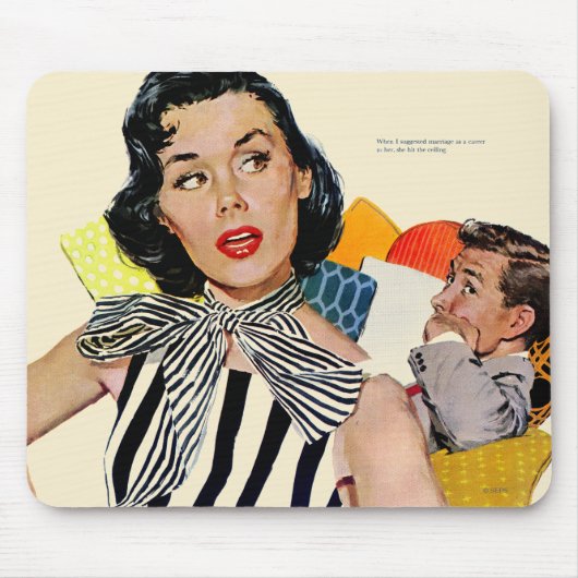 De dame was beledigd muismat (Voorkant)