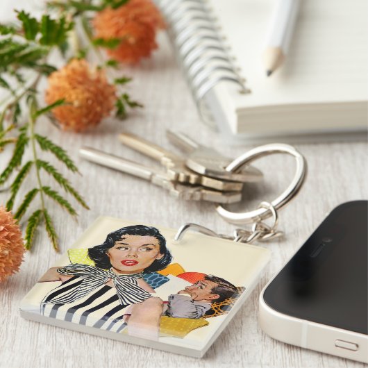 De dame was beledigd sleutelhanger (Voorkant Rechts)