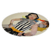 De dame was beledigd snijplank (Hoek)