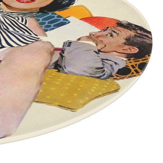 De dame was beledigd snijplank (Hoek)