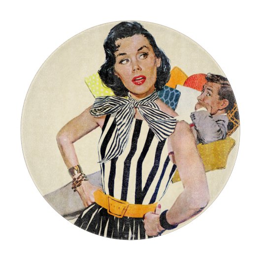 De dame was beledigd snijplank (Voorkant)