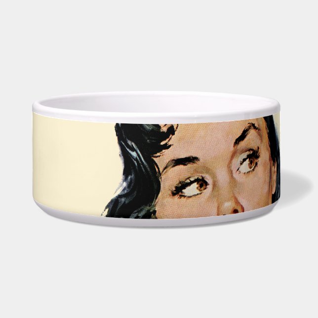 De dame was beledigd voerbakje (Voorkant)