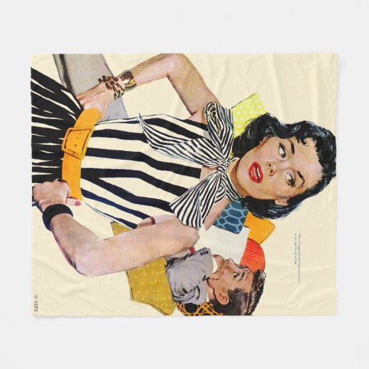 De dame werd beledigd 2 fleece deken (Voorkant (Horizontaal))