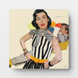 De dame werd beledigd 2 fotoplaat