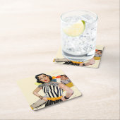 De dame werd beledigd 2 kartonnen onderzetters (Insitu)