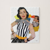 De dame werd beledigd 2 legpuzzel (Verticaal)