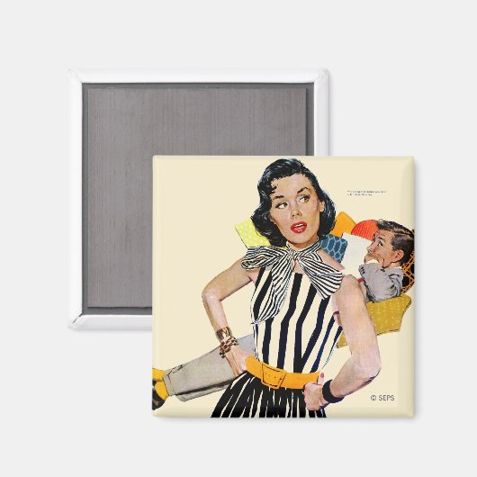 De dame werd beledigd 2 magneet (Voorkant / Achterkant)