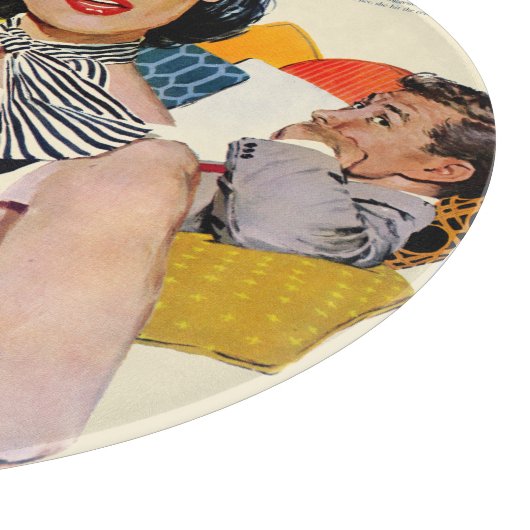 De dame werd beledigd 2 snijplank (Hoek)