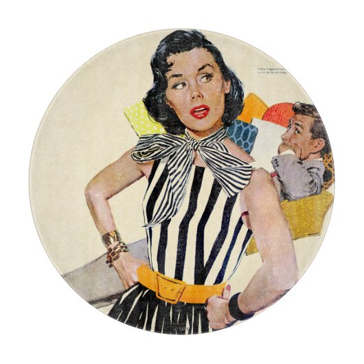 De dame werd beledigd 2 snijplank (Voorkant)