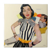 De dame werd beledigd 2 tegeltje (Voorkant)