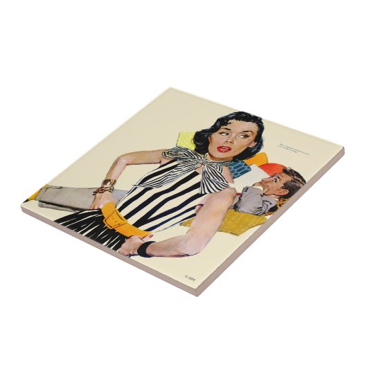 De dame werd beledigd 2 tegeltje (Zijkant)