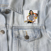 De dame werd beledigd 2 vierkante button 5,1 cm (In situ)