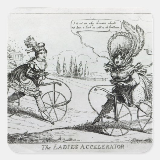 De Dames Accelerator, 1819 Vierkante Sticker (Voorkant)