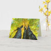 De Dames dans, Herfst kaart, herfst, boom Kaart (Gele Bloem)