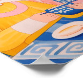 De dames in het café poster (Hoek)