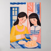 De dames in het café poster (Voorkant)