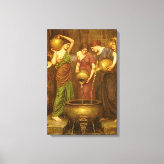 De Danaïden door John William Waterhouse Canvas Afdruk (Voorkant)