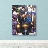 De Danaïden door John William Waterhouse Canvas Afdruk (Insitu (Houten vloer))